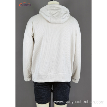 Men's waffle double face sweatshirt with hood